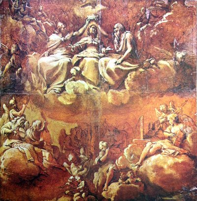 聖母戴冠式のための習作 - アンニバレ・カラッチ 作： Annibale Carracci