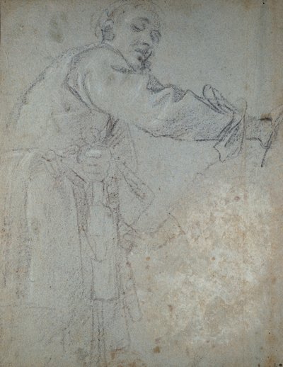 ドレープをまとった男性像の習作、1580～1609 年 作： Annibale Carracci