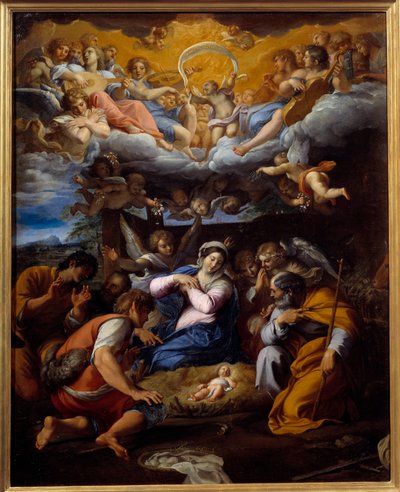 羊飼いの賛美」 アンニバレ・カラッチ（Annibale Carrache）の絵画（1560-1609年 作： Annibale Carracci