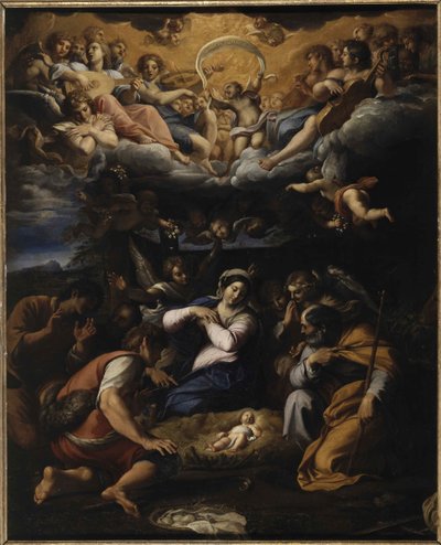 羊飼いの礼拝、ca。 1597。 作： Annibale Carracci