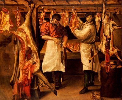 肉屋の店 作： Annibale Carracci