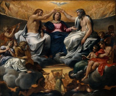 聖母戴冠式、1595年頃（キャンバスに油彩） 作： Annibale Carracci