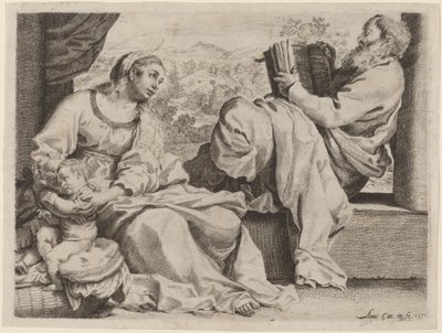 聖家族と洗礼者聖ヨハネ 作： Annibale Carracci