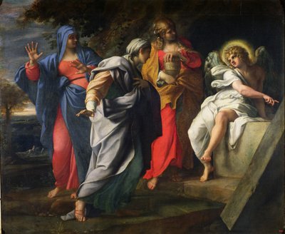 キリストの墓の聖女たち、c.1597-8 作： Annibale Carracci