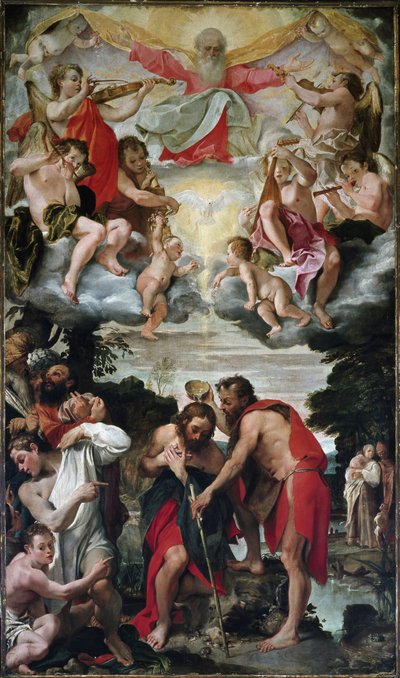 キリストの洗礼（油彩・キャンバス 作： Annibale Carracci
