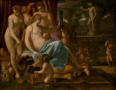 美神に飾られたヴィーナス 作： Annibale Carracci