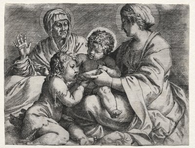 ボウルを持つ聖母 作： Annibale Carracci