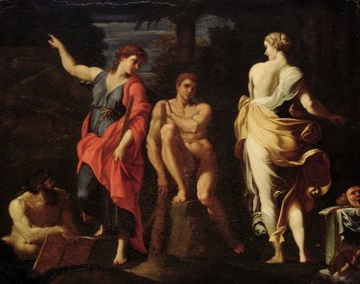 岐路に立つヘラクレス 作： Annibale Copy Carracci