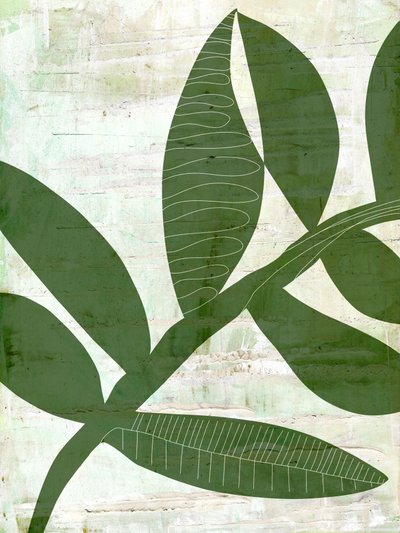 「抽象的な緑の葉」 作： Annick