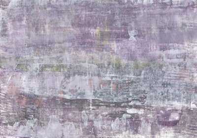 質感のあるパープルグレーの抽象画 作： 