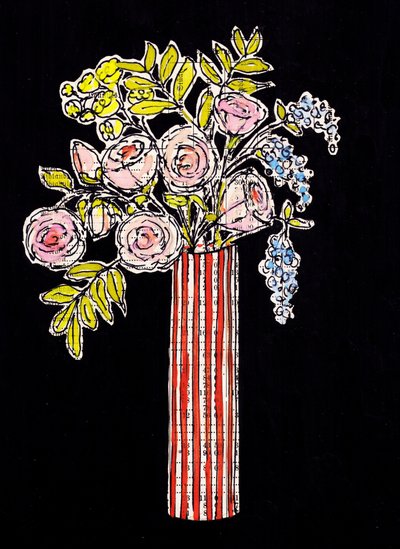 鮮やかな花瓶 作： Annick
