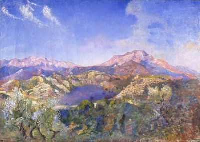 イタリアの風景（油彩・キャンバス） 作： Annie Louisa Swynnerton