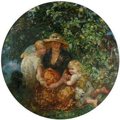 スコット・エリオット夫人と子供たち 作： Annie Louisa Swynnerton
