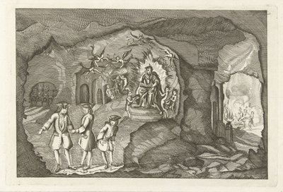 ダニエル・ラープの地獄への到着、1754年 作： Anonymous