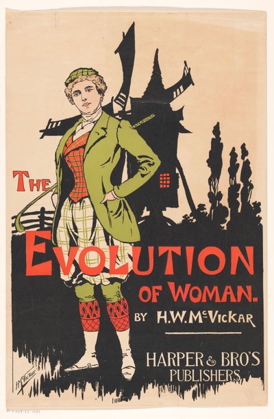 ハリーホイットニーマクビッカーによる女性の進化の広告、1896年 作： Anonymous