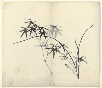 竹と蘭 作： Anonymous