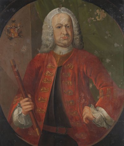 グスタフ男爵ウィレム・ファン・イムホフ (1743-1750) オランダ東インド会社総督ヴァン・イムホフ男爵、グスタフ・ウィレムの肖像 作： Anonymous