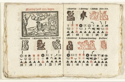 1712 年 3 月の天気予報のページ 作： Anonymous