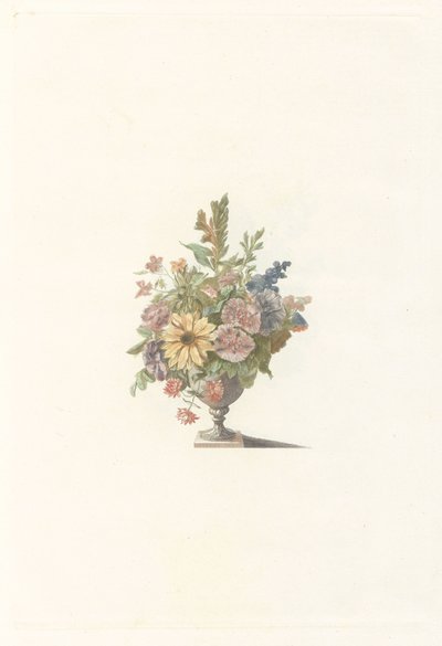 ひまわりを含む花瓶 作： Anonymous