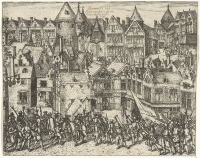 アントワープでのカルヴァン派の暴動が鎮圧、1567 年 作： Anonymous