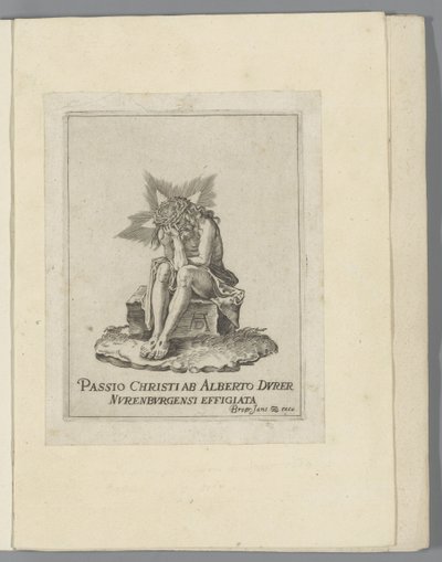 冷たい石の上のキリスト 小さな情熱（シリーズタイトル） Passio Christi Ab Alberto Durer Nurenburgensi Effigiata (オブジェクトのシリーズ タイトル) 作： Anonymous