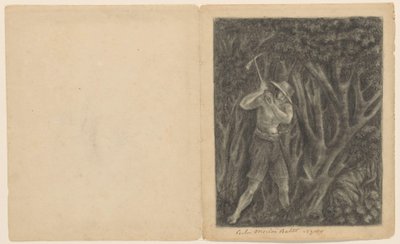 クーレンがンゴロで森林の伐採を開始、1820～1850年頃 作： Anonymous