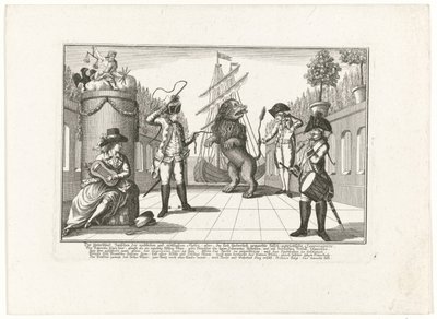 De Hollandse Leeuw プルイセン作、1787 年 世俗的な正義と神の正義の違い: または、嘲笑された偽りの愛国的主権 (...) (オブジェクトのタイトル) 作： Anonymous