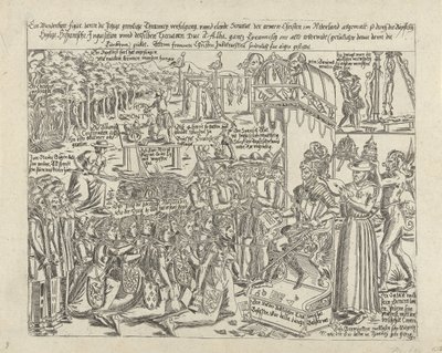 アルバ公の玉座、1569年（コピー） 作： Anonymous