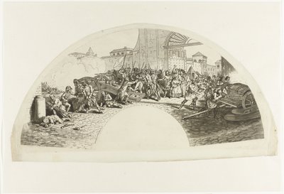 1808 年 5 月 2 日、スペインの愛国者ルイス・ダオイズとペドロ・ベラルデ・イ・サンティランがアルティレリア公園でフランス軍からマドリッドを守って死亡した。 Dia Dos de Mayo de 1808. そしてマドリッド 作： Anonymous