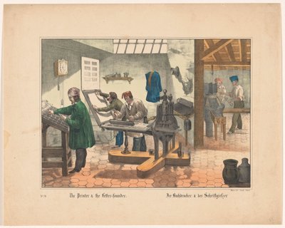 Drukkerij と lettergieterij The Printer & the Letter-founder (オブジェクトのタイトル) 作： Anonymous