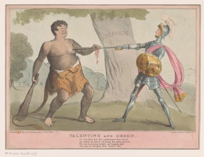 イギリスの政治漫画、1835 年 バレンタインとオーソン (オブジェクトのタイトル) 作： Anonymous
