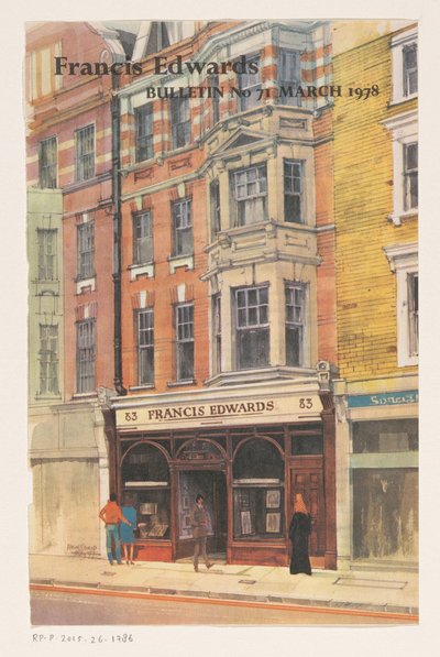 ロンドンのフランシス・エドワーズ書店の窓 作： Anonymous