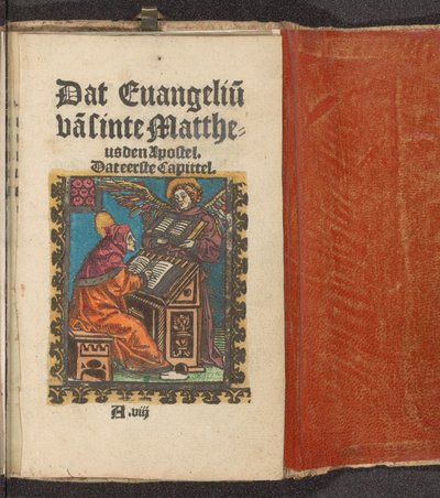 伝道者マタイが福音書を書く 使徒シンテ・マテウスのあの福音。 その最初の章 (オブジェクトのタイトル) 愚かな情熱（シリーズタイトル） 作： Anonymous
