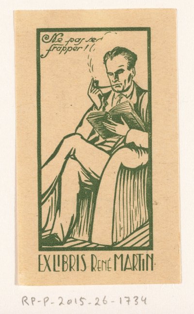 Ex libris van René Martin 作： Anonymous