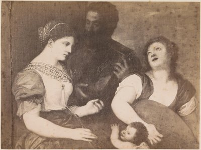 ティツィアーノの後の愛の寓意画の写真複製 Tizian Allegory (オブジェクトのタイトル) カイゼル。 コニグル。 ウィーンのギャラリー (オブジェクトのシリーズ タイトル) 作： Anonymous