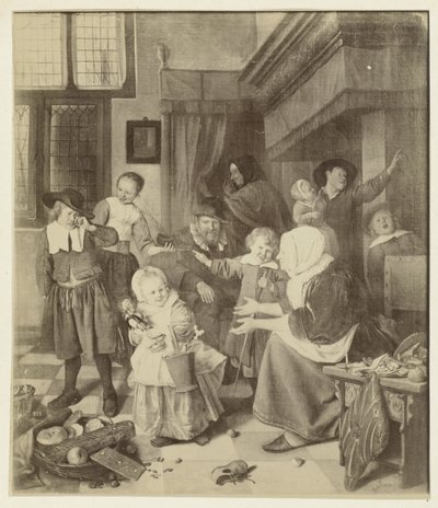 Jan Steenによる絵画Sint-Nicolaasfeestの写真複製 作： Anonymous