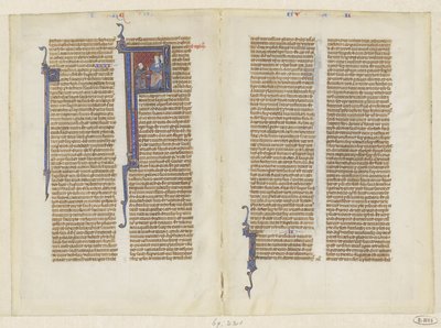 聖書の断片、列王記、第 2 章: サウルの前にひざまずくダビデ 作： Anonymous