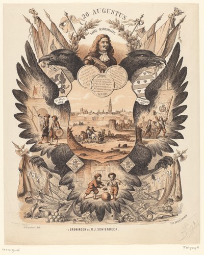 フローニンゲン 1672-1872 の救援 200 周年を記念する記念プレート 作： Anonymous