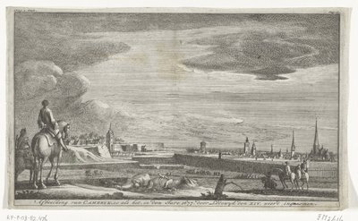 カンブレの眺め、1677年 1677 年当時の Cameryk の画像です。Lodewyk den XIV 作。 奇妙な摂取 (オブジェクトのタイトル) 作： Anonymous