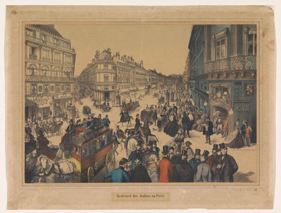 パリのブルヴァール デ イタリアンスの眺め Boulevard des Italiens zu Paris (オブジェクトのタイトル) 作： Anonymous