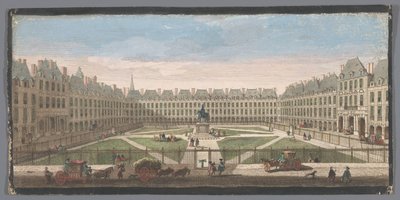 パリのロワイヤル広場の眺め Vûë de la Place Royal (オブジェクトのタイトル) 作： Anonymous