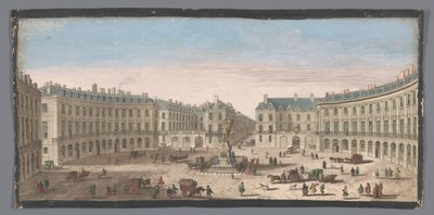 Gezicht op de Place des Victoires te Paris 勝利広場の眺め (オブジェクトのタイトル) 作： Anonymous