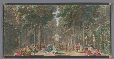 Gezicht op de Salle des Marronniers in de Tuin van Versailles 栗の館（題名） 作： Anonymous