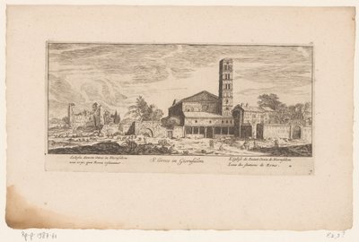 Gezicht op de Santa Croce in Gerusalemme, テ ローマ Gierusalem の S. Croce / エルサレムの聖十字架教会 (...) / L