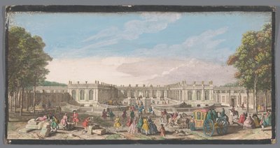 ベルサイユ庭園の大トリアノン正面の眺め Vüe de Trianon dans le Parc de Versailles du côté de l
