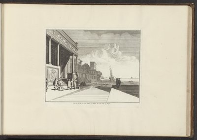 ナポリの海岸にある宮殿の眺め Veue de la Mer ou est Situé le Palais du Vice Roy à Naples (オブジェクトのタイトル) ヴェネツィア、リヴォルノ、ナポリ、ローマの宮殿とモニュメント (シリーズ タイトル) 作： Anonymous