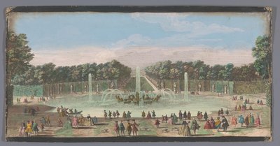 ベルサイユ庭園のバッサン・ダポロンの眺め Le Bassin d