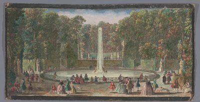 マルリー城の庭園にあるバッサン デ ミューズを望む Le Bassin des Muses dans le jardin de Marli (オブジェクトのタイトル) 作： Anonymous