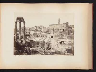 イタリア、ローマのカストルとポルックス神殿のあるフォロ ロマーノの眺め フォーラム ロマーノ。 Roma (オブジェクトのタイトル) 作： Anonymous