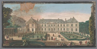 庭から見たパリのパレ・デュ・テンプルの眺め Autre vuë du Palais du Temple du côté du jardin (オブジェクトのタイトル) 作： Anonymous